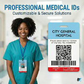 Krankenhauspersonal Foto | QR-Code und Barcode für Ausweis