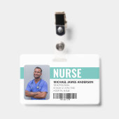 Krankenhauspersonal Krankenpflege-ID-Abzeichen Ausweis (Vorderseite mit Clip)