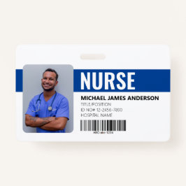 Krankenhauspersonal Nurse Blue ID Abzeichen Ausweis