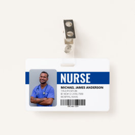 Krankenhauspersonal Nurse Blue ID Abzeichen Ausweis
