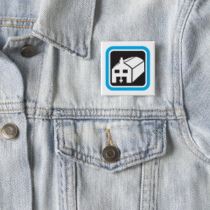 Krankenhausstall - Symbol für Minimalistische Gesu Button