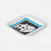 Krankenhausstall - Symbol für Minimalistische Gesu Pappteller (Gewinkelt)