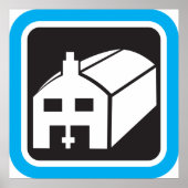 Krankenhausstall - Symbol für Minimalistische Gesu Poster (Vorne)