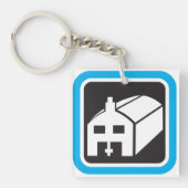 Krankenhausstall - Symbol für Minimalistische Gesu Schlüsselanhänger (Vorderseite)