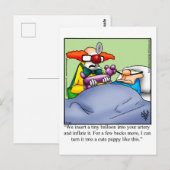 Krankenkarte mit Humor Postkarte (Vorne/Hinten)