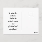 Krankenkarte mit Kätzchen Postkarte (Rückseite)