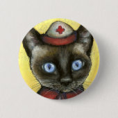 Krankenkatze Button (Vorderseite)