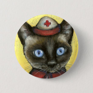 Krankenkatze Button