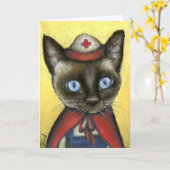 Krankenkatze Karte (Gelbe Blume)