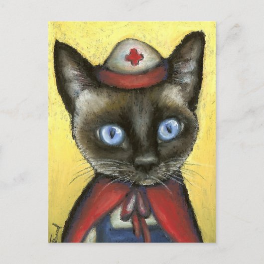 Krankenkatze Postkarte (Vorderseite)