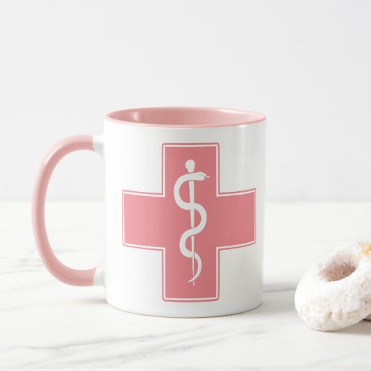 Krankenkreuz mit benutzerdefinierten Farben Tasse (Mit Donut)