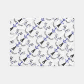 Krankenkrone mit Monogramm Fleecedecke (Vorderseite (Horizontal))