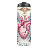 Krankenleben mit einem enormen Herz Thermosbecher (Vorderseite)