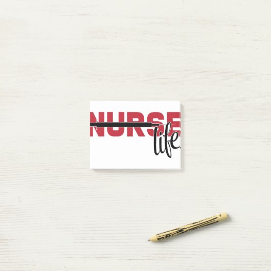 Krankenleben Post-it Klebezettel (Auf Schreibtisch)