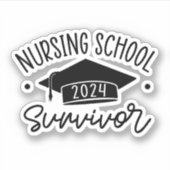 Krankenpflege 2024, Krankenpflege Abschluss Aufkleber (Vorderseite)