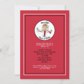 Krankenpflege Abschluss Medical School Minimal Red Einladung (Vorderseite)