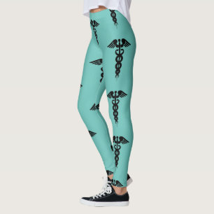 Krankenpflege Aquamarines Schwarz Leggings