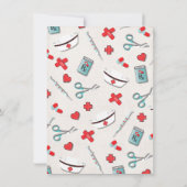 Krankenpflege Ärztlicher Abschluss Einladung mit S (Rückseite)