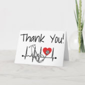 Krankenpflege Ärztlicher Herzstillstand Stethoskop Dankeskarte (Vorderseite)