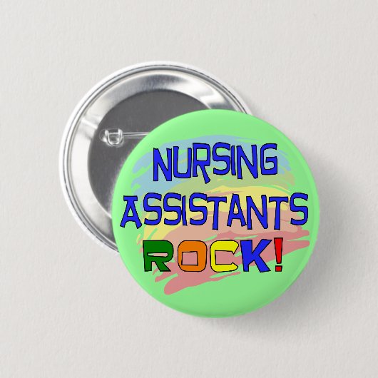 Krankenpflege-Assistenten FELSEN Button (Vorne & Hinten)