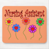 Krankenpflege-Assistenten-Geschenke--Blumenmuster Mousepad (Vorne)