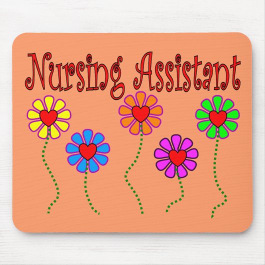 Krankenpflege-Assistenten-Geschenke--Blumenmuster Mousepad (Vorne)