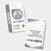 Krankenpflege Ausweis mit Foto (Vorder- & Rückseite)