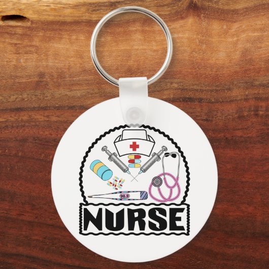 Krankenpflege bei Gerätedesign Schlüsselanhänger (Vorderseite)