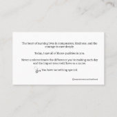 Krankenpflege braucht jemanden wie Sie die Karte n (Rückseite)