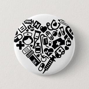 Krankenpflege Button
