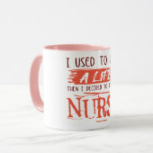 Krankenpflege. Cooles Sprichwort. Geschenkidee Tasse (Vorderseite Links)