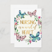 Krankenpflege Dankeschön Geschenkangebot Dankeskarte (Vorne/Hinten)