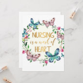 Krankenpflege Dankeschön Geschenkangebot Karte (Vorderseite/Rückseite Beispiel)