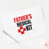 Krankenpflege des Vaters Quadratischer Aufkleber (Umschlag)