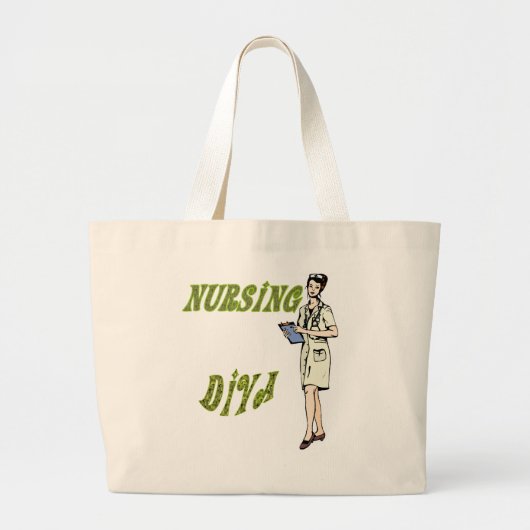 Krankenpflege-Diva Jumbo Stoffbeutel (Vorne)