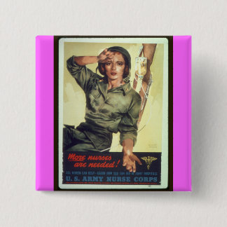 Krankenpflege-Einstellungs-Plakat WW ll - Vintage Button