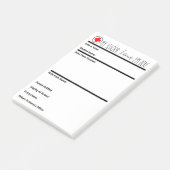 Krankenpflege für alle Schulplätze; Schulschwester Post-it Klebezettel (angewinkelt)