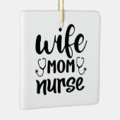 Krankenpflege Geschenke Ehefrau Mama Nurse Keramikornament (Rechts)