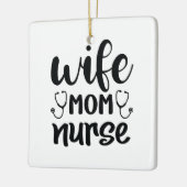 Krankenpflege Geschenke Ehefrau Mama Nurse Keramikornament (Links)