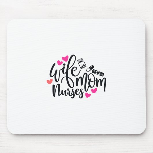 Krankenpflege Geschenke Ehefrau Mama Nurse Mousepad (Vorne)
