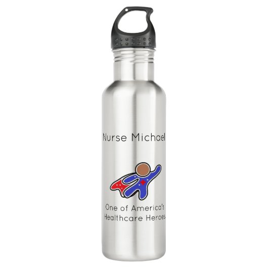 Krankenpflege Hero Wasser Flasche Edelstahlflasche (Vorderseite)