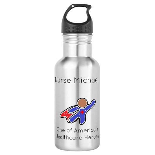 Krankenpflege Hero Wasser Flasche Edelstahlflasche (Vorderseite)