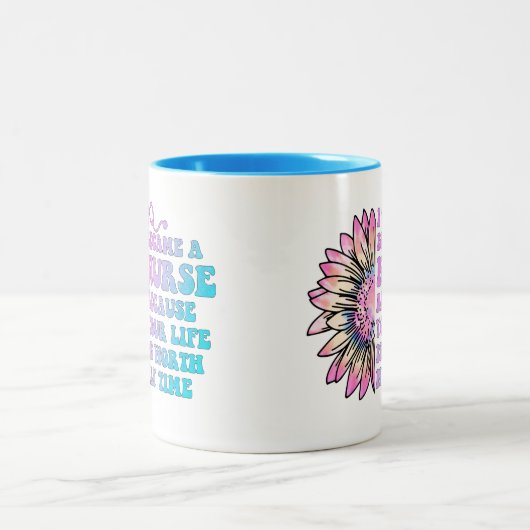 Krankenpflege Ihr Leben ist es wert, meine Zeit zu Zweifarbige Tasse (Mittel)