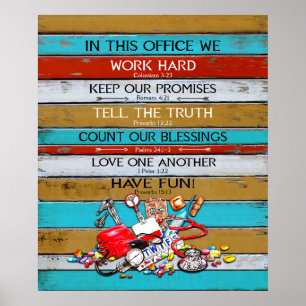 Krankenpflege in diesem Büro Motivierend Poster