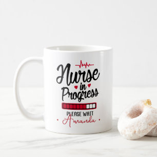 Krankenpflege in Progress Personalisiert Name Nurs Kaffeetasse