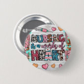Krankenpflege ist ein Werk des Herzens Button (Vorne & Hinten)