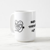 Krankenpflege ist ein Werk des Herzens | Funny Nur Kaffeetasse (Vorderseite Links)