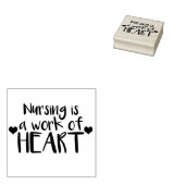 Krankenpflege ist ein Werk des Herzens - Herz Gummistempel (Stempel)
