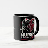 Krankenpflege ist ein Werk des Herzens Tasse (VorderseiteRechts)