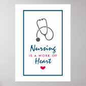 Krankenpflege ist ein Werk von Heart Sprichwort w/ Poster (Vorne)